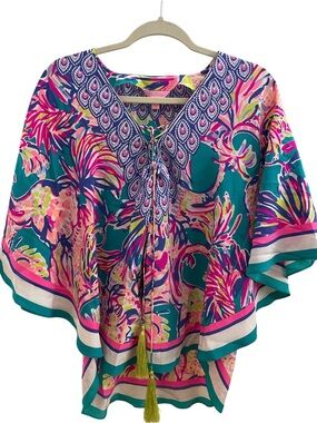 Lilly Pulitzer Lettie Silk Top EUC